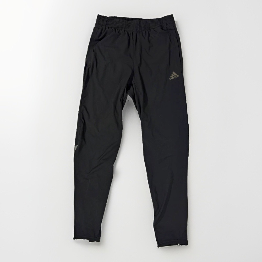 adidas Men's Black Track Pants Size S Running Activewear Drawstring Pockets